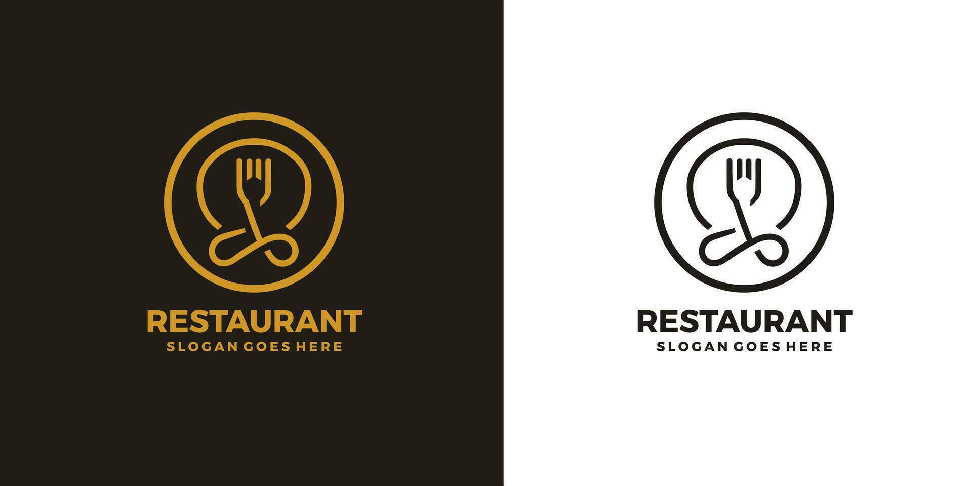 vecteur de modèle de conception de logo de restaurant