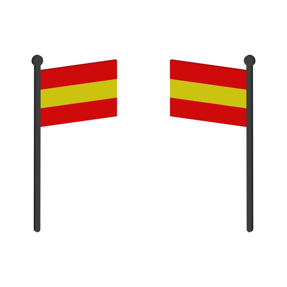 drapeau de l'espagne illustré sur fond blanc vecteur