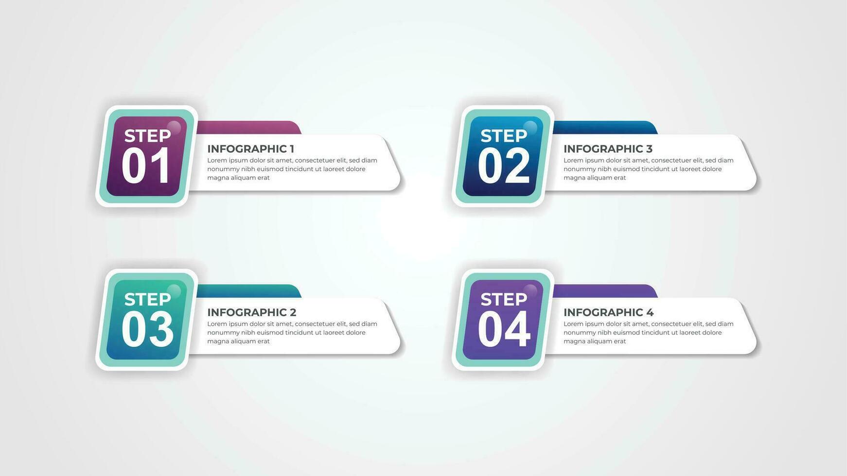 pas infographie modèle conception vecteur