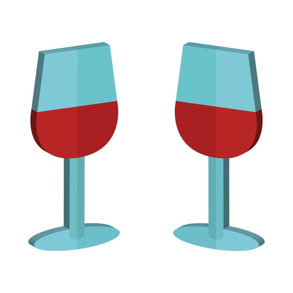 verre à vin illustré sur fond blanc vecteur