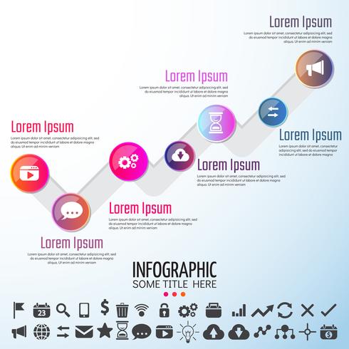 Modèle de conception d&#39;infographie vecteur