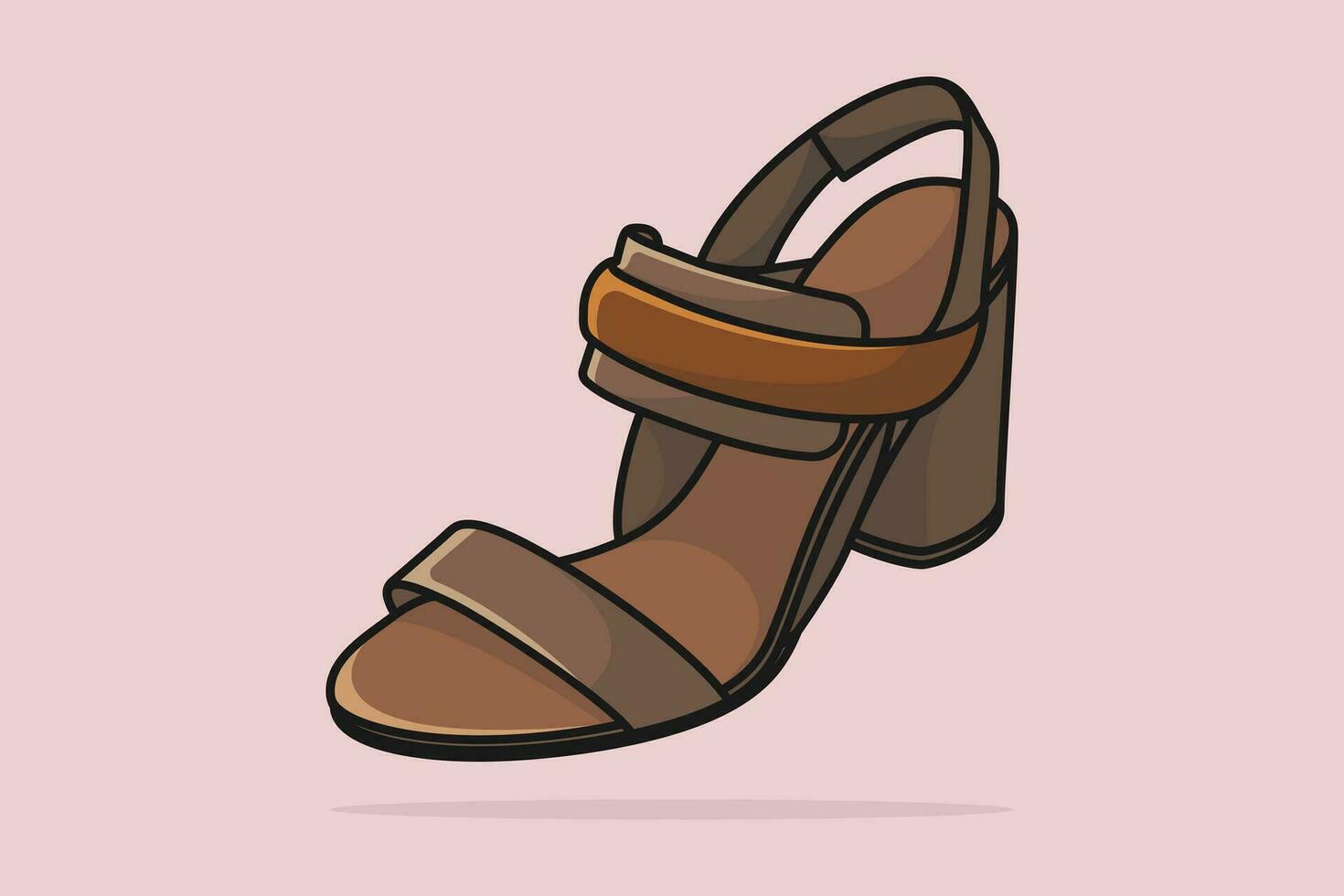 les filles coloré unique sandale chaussure vecteur illustration. beauté mode objets icône concept. les filles mode fête chaussure sandale vecteur conception.