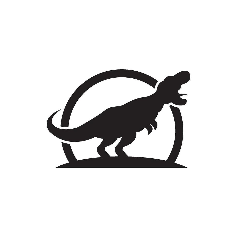 puissant t-rex logo, jurassique période concept icône illustration conception vecteur