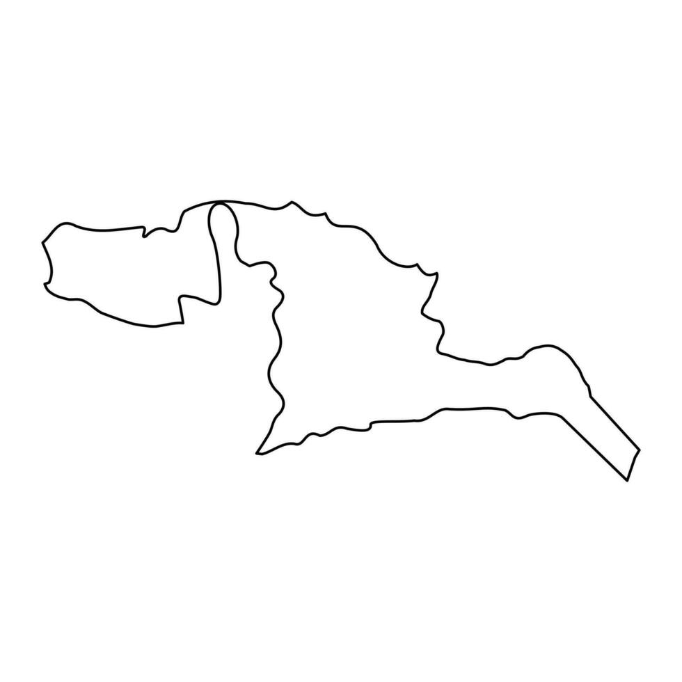 quds gouvernorat carte, administratif division de Palestine. vecteur illustration.