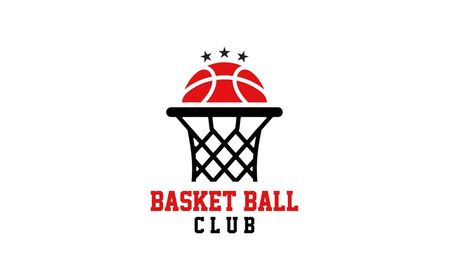 panier Balle club conception logo vecteur