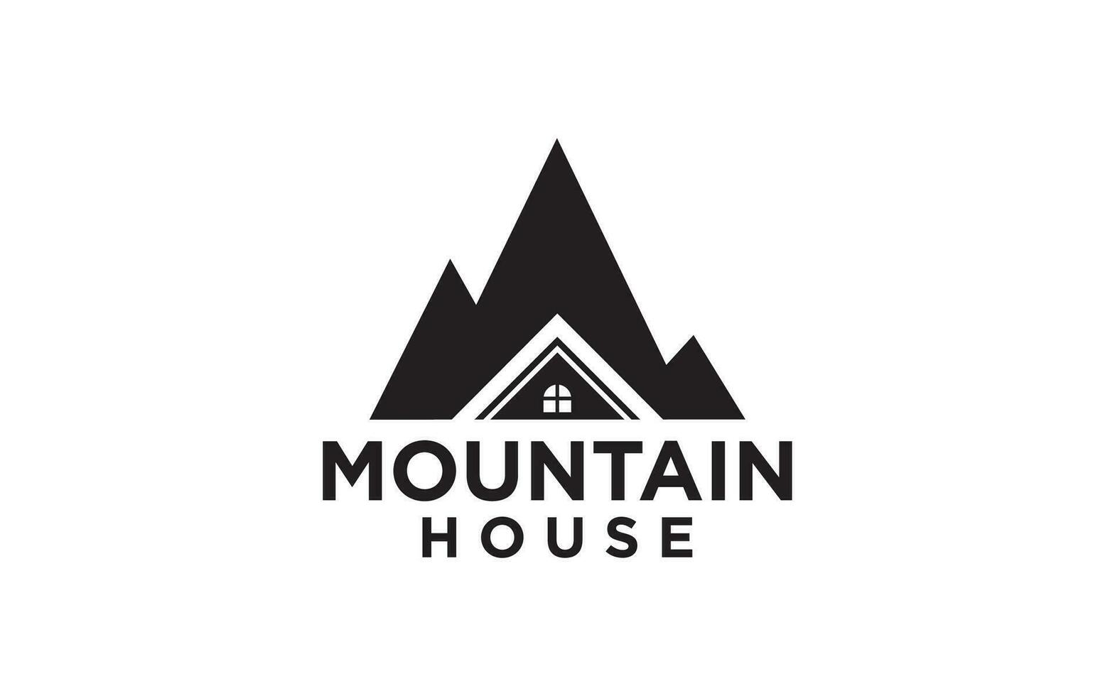 maison dans le Montagne réel biens logo modèle vecteur