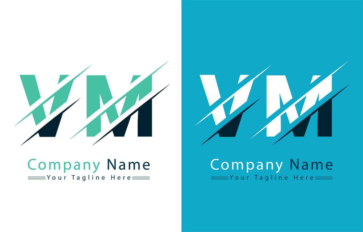vm lettre logo conception concept. vecteur logo illustration