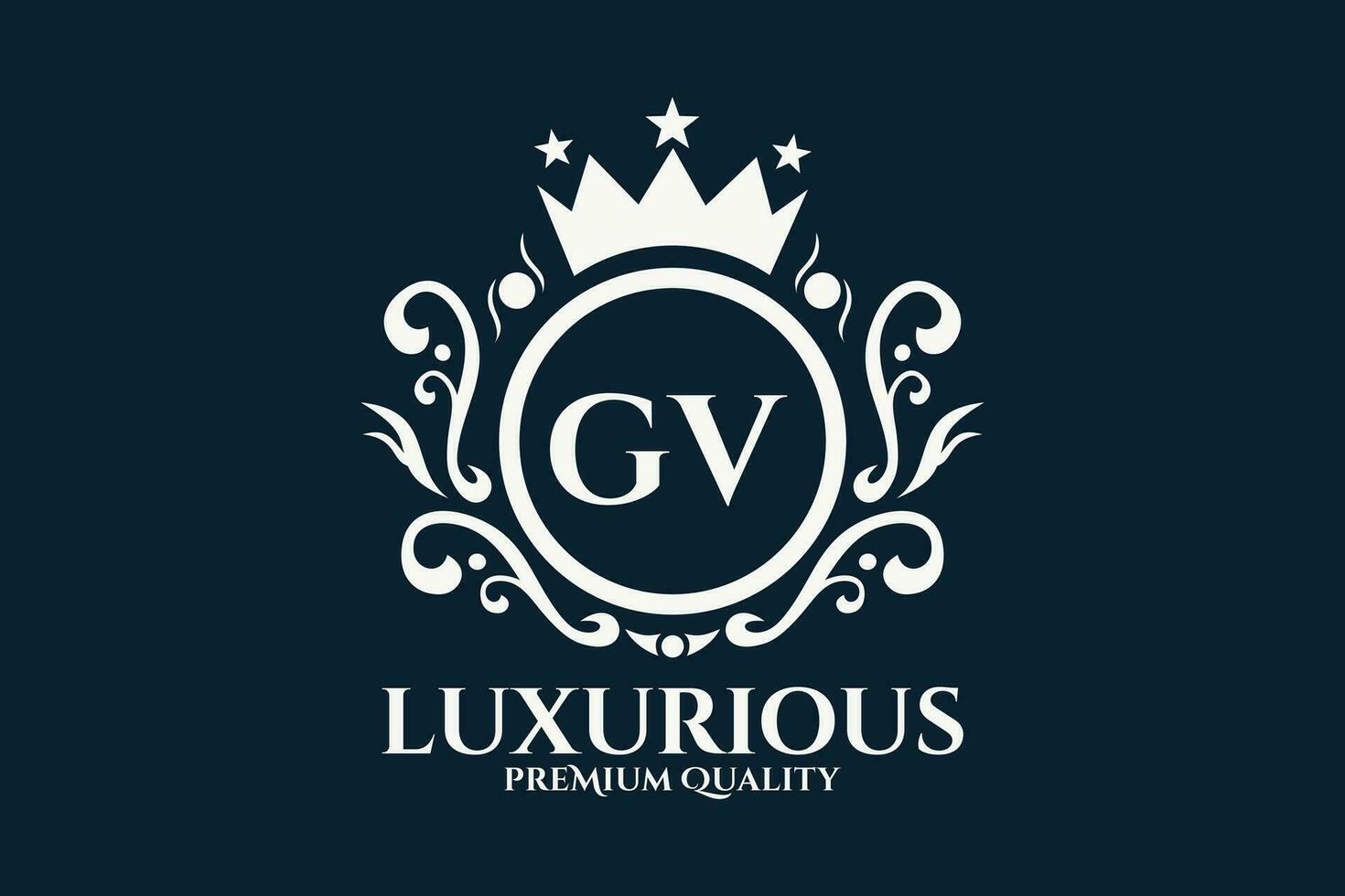 initiale lettre gv Royal luxe logo modèle dans vecteur art pour luxueux l'image de marque vecteur illustration.