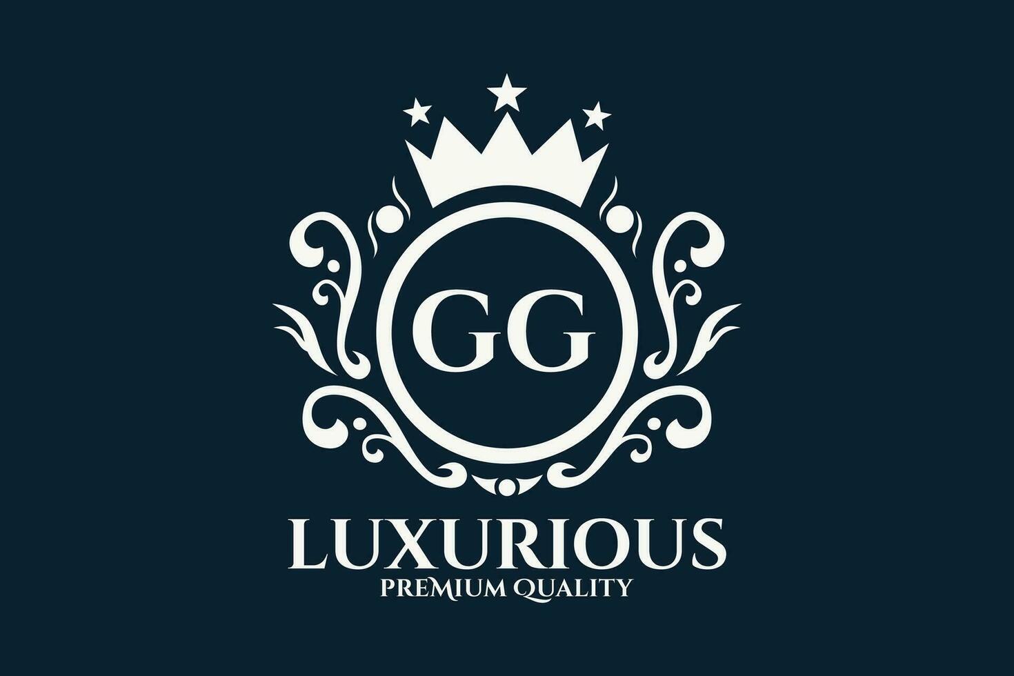 initiale lettre gg Royal luxe logo modèle dans vecteur art pour luxueux l'image de marque vecteur illustration.