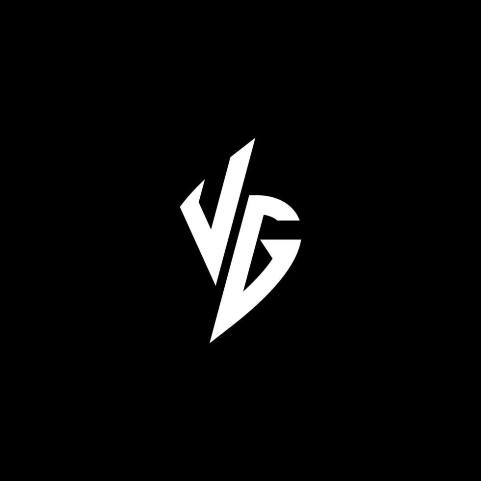 vg monogramme logo esport ou jeu initiale concept vecteur