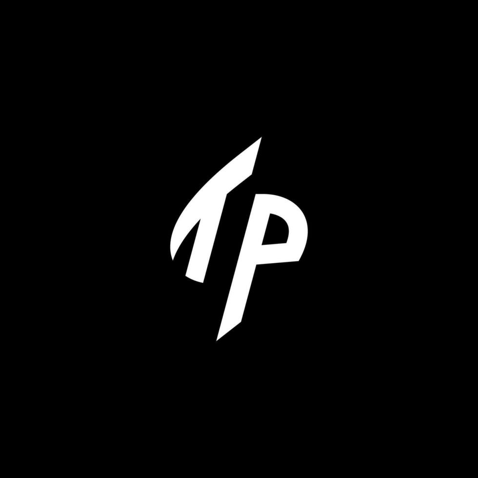 tp monogramme logo esport ou jeu initiale concept vecteur