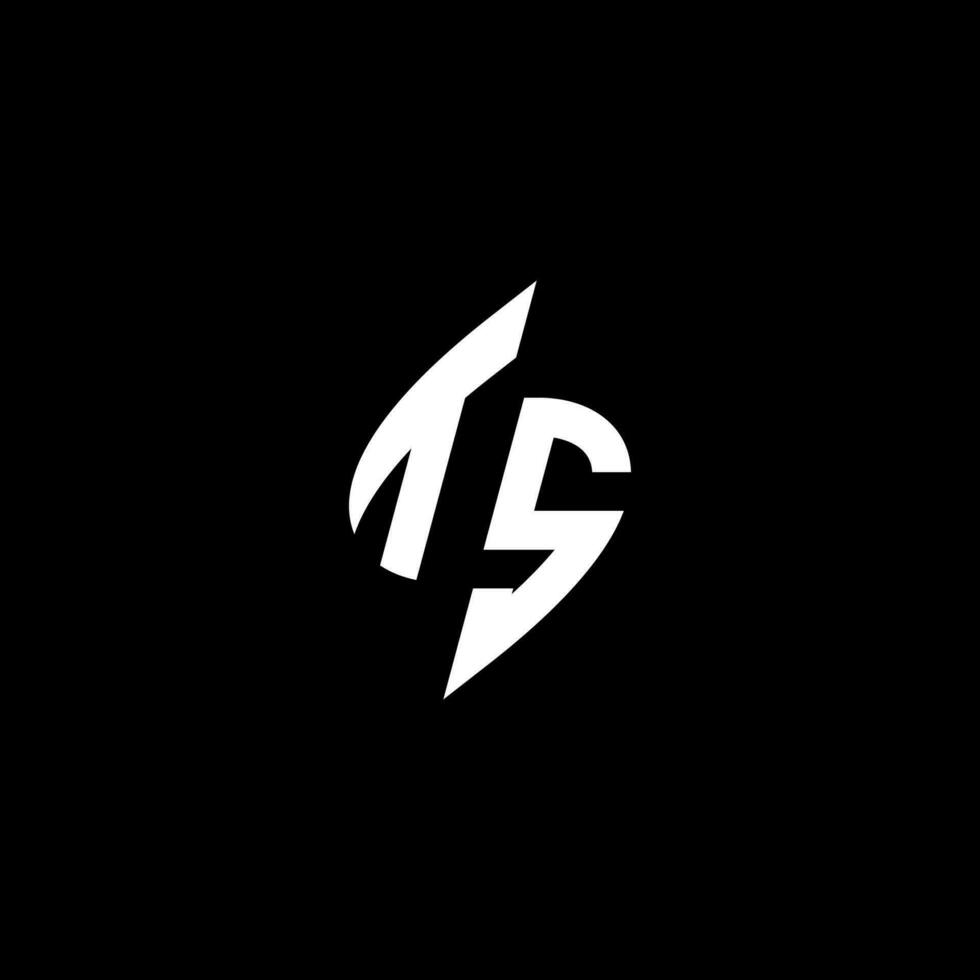 ts monogramme logo esport ou jeu initiale concept vecteur