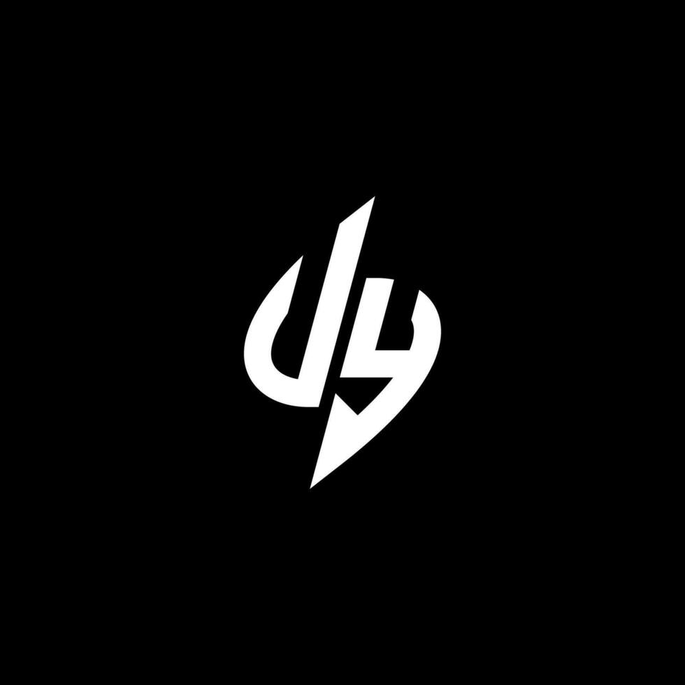 uy monogramme logo esport ou jeu initiale concept vecteur