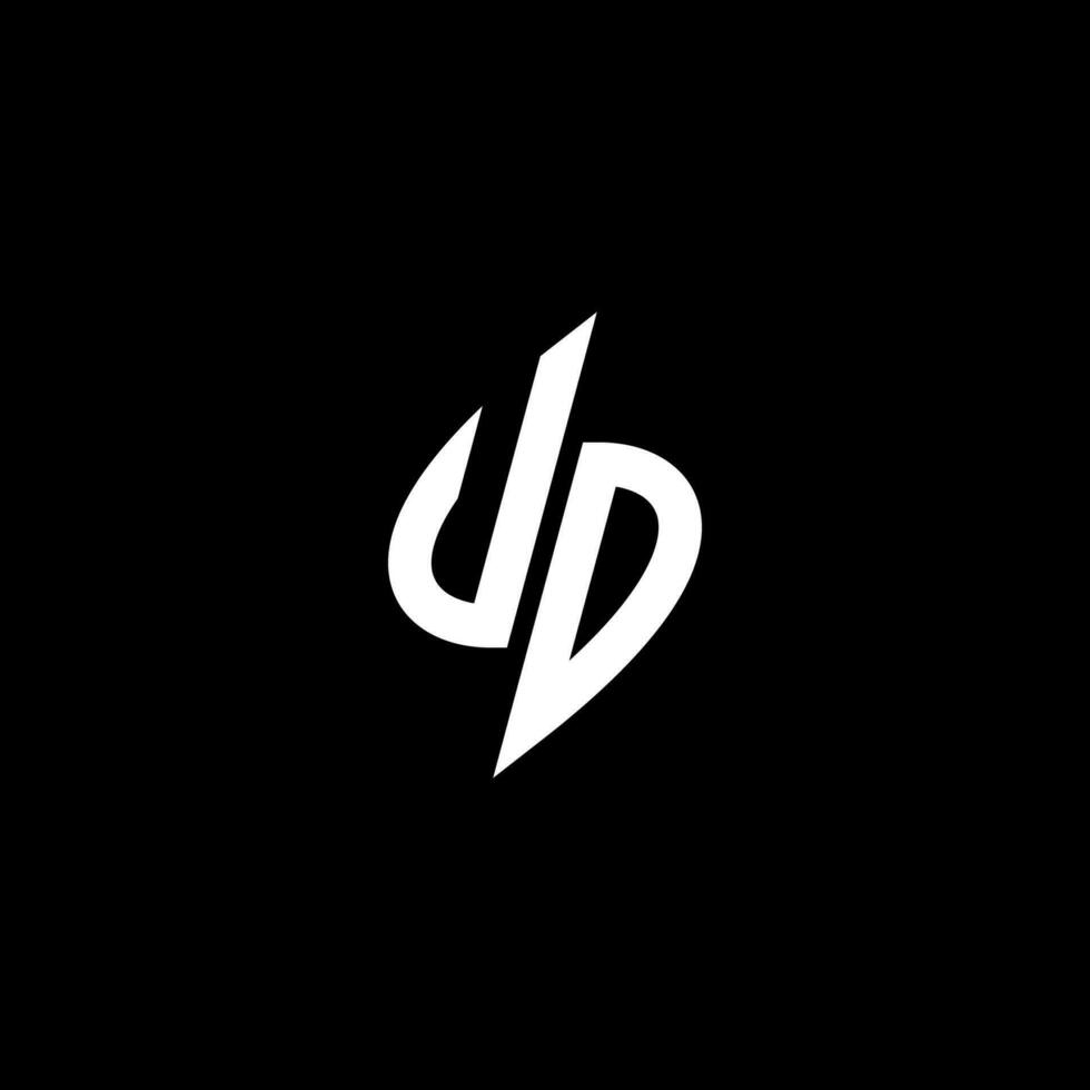 ud monogramme logo esport ou jeu initiale concept vecteur