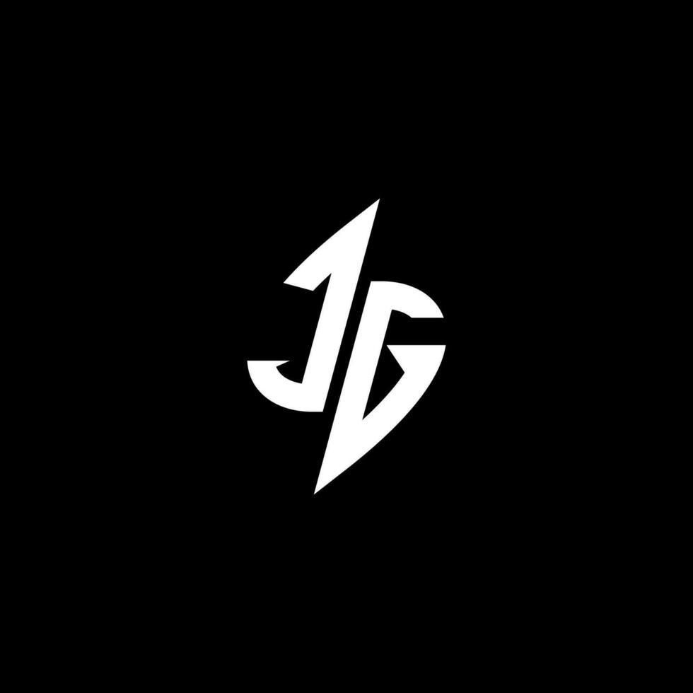 jg monogramme logo esport ou jeu initiale concept vecteur