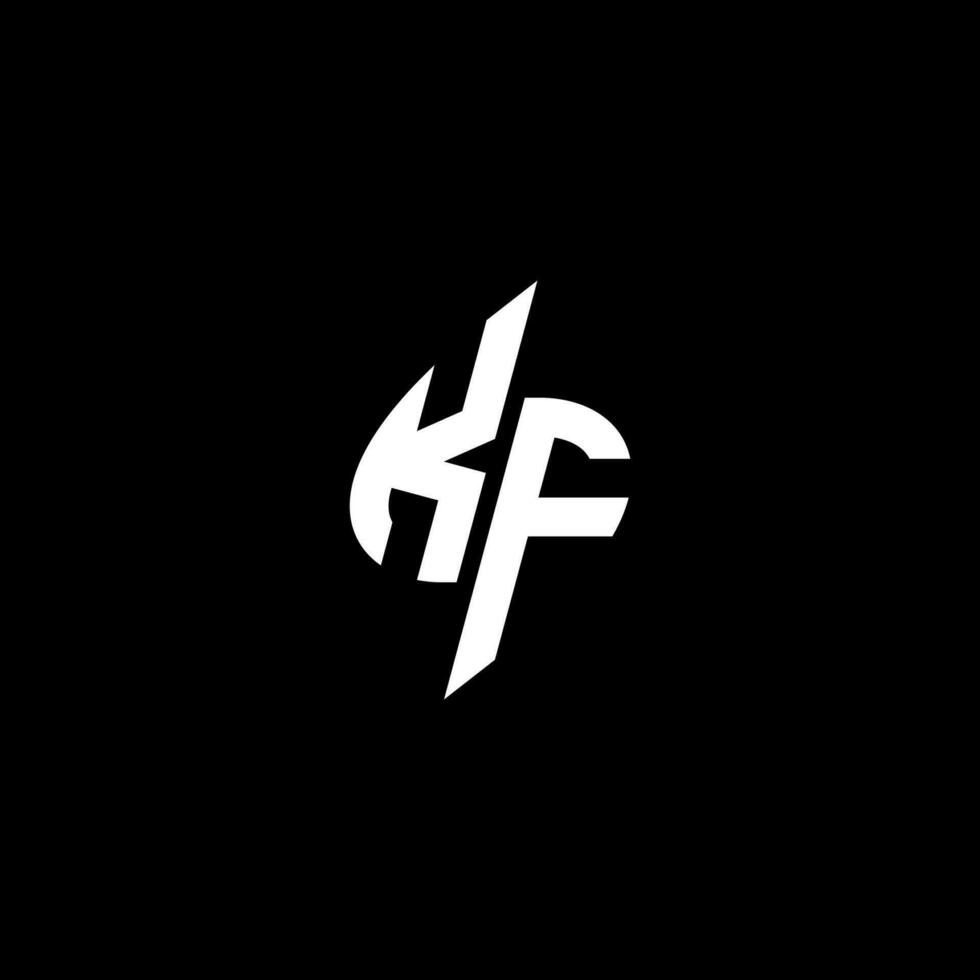 kf monogramme logo esport ou jeu initiale concept vecteur
