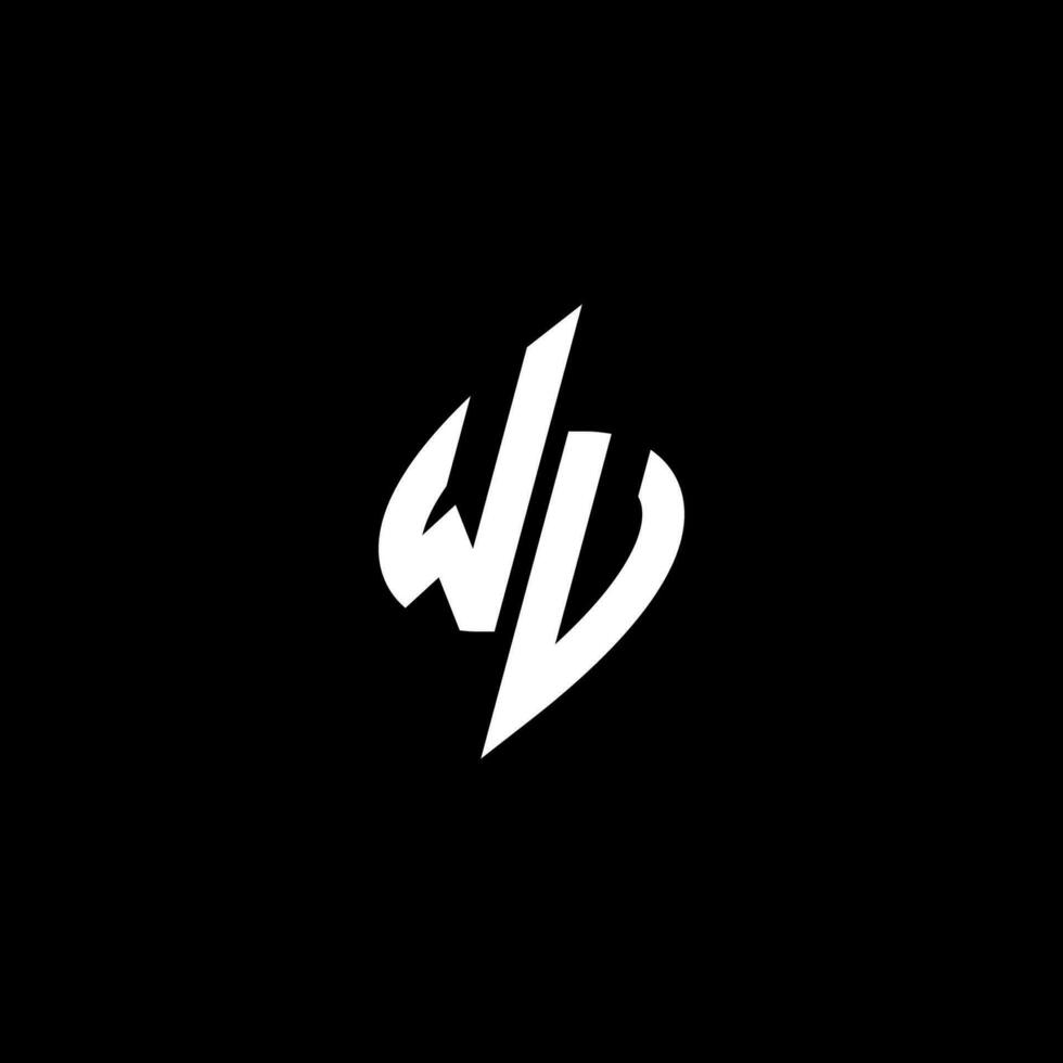 wu monogramme logo esport ou jeu initiale concept vecteur