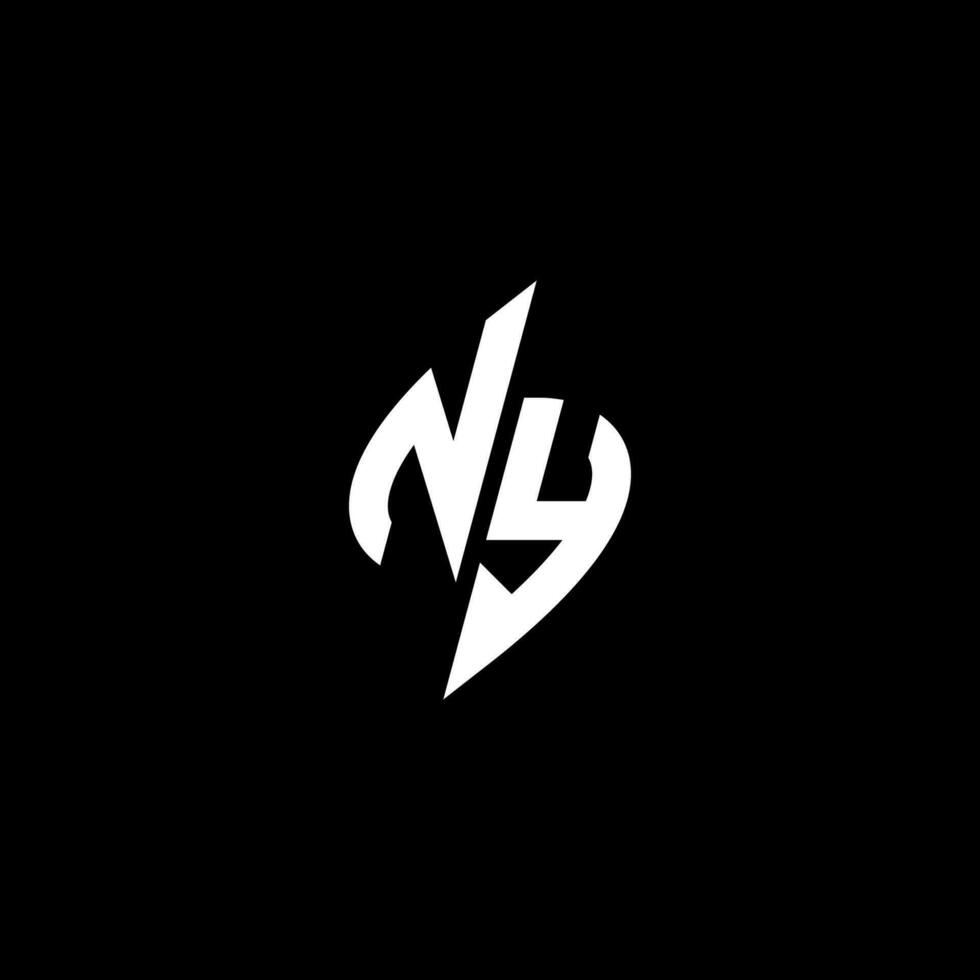 New York monogramme logo esport ou jeu initiale concept vecteur