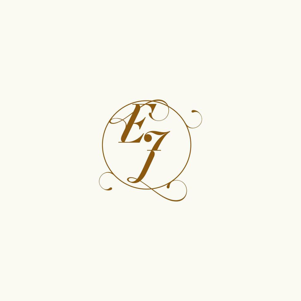 ej mariage monogramme initiale dans parfait détails vecteur