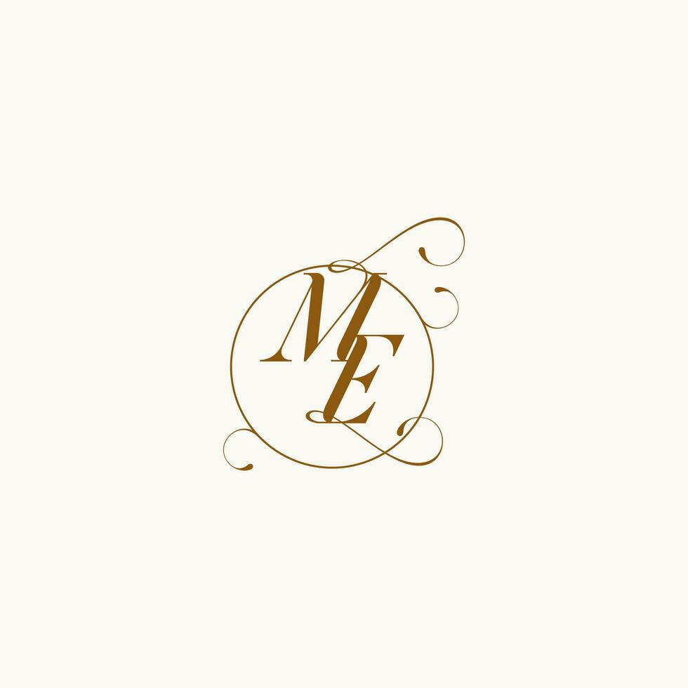 moi mariage monogramme initiale dans parfait détails vecteur