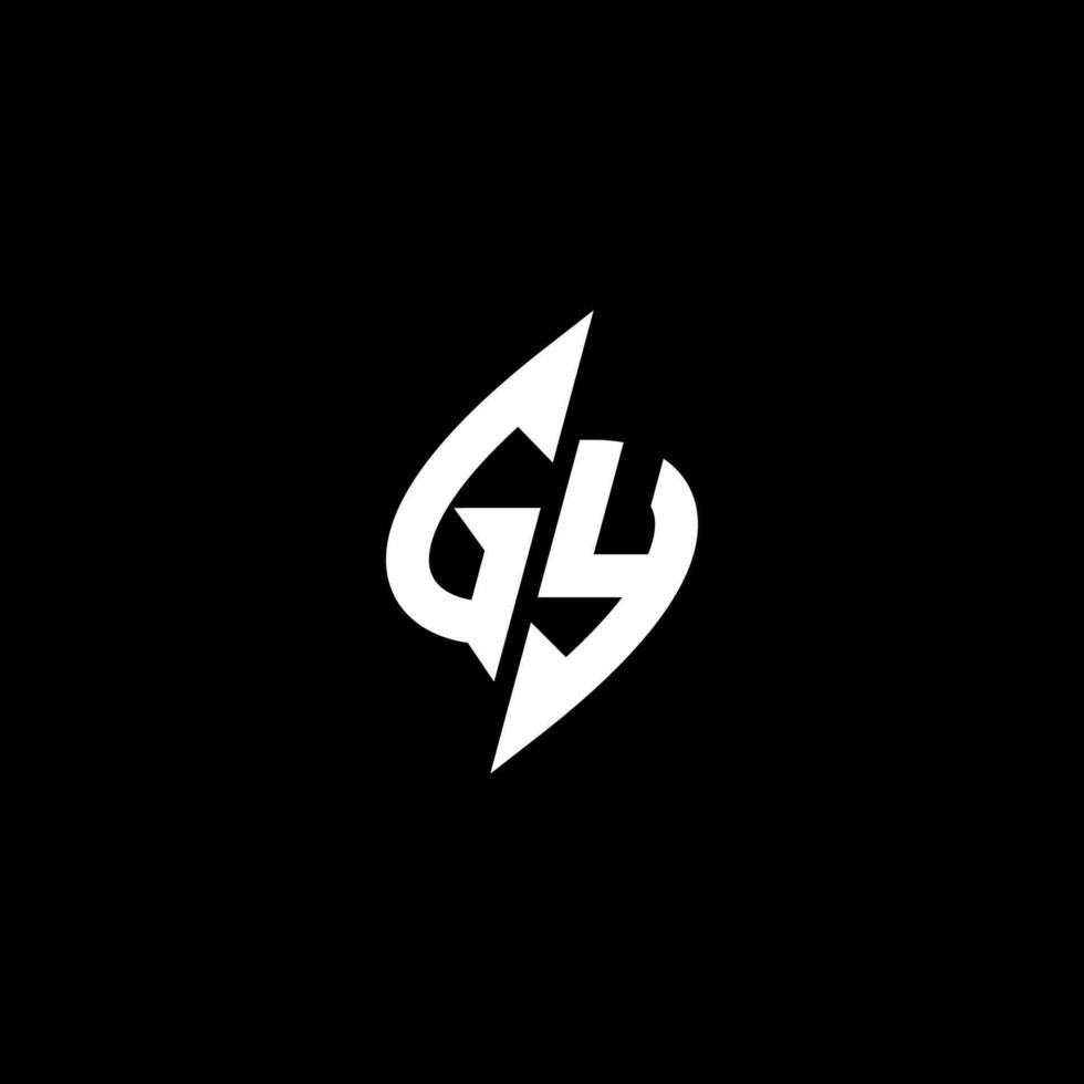 gy monogramme logo esport ou jeu initiale concept vecteur