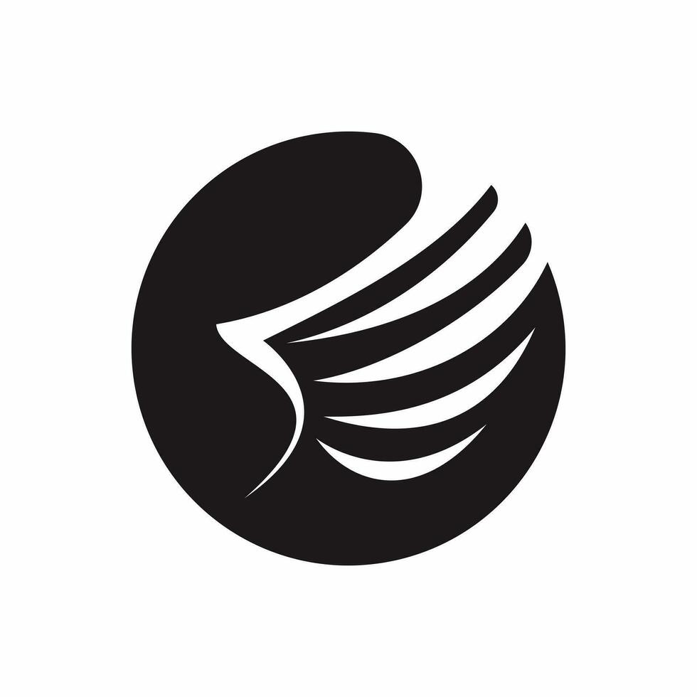 silhouette de noir aile illustration vecteur conception modèle