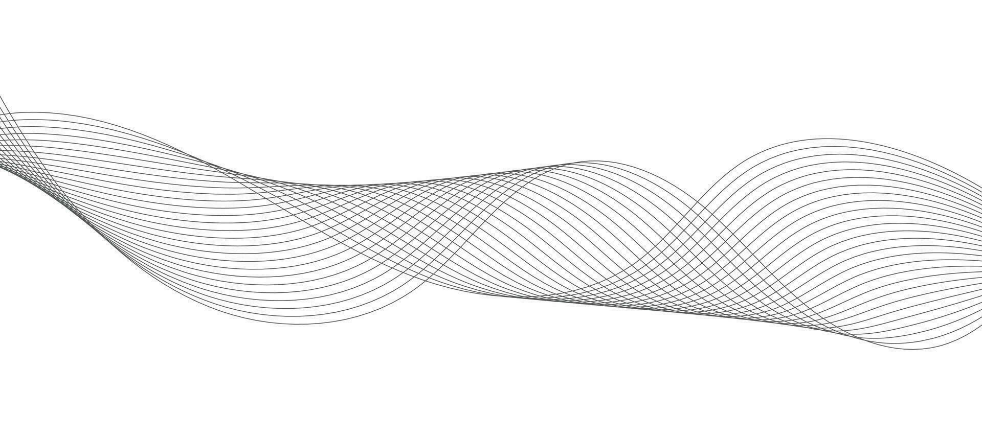 élément de vague abstrait pour la conception. égaliseur de piste de fréquence numérique. fond d'art en ligne stylisé. illustration vectorielle. vague avec des lignes créées à l'aide de l'outil de fusion. ligne ondulée incurvée, rayure lisse. vecteur