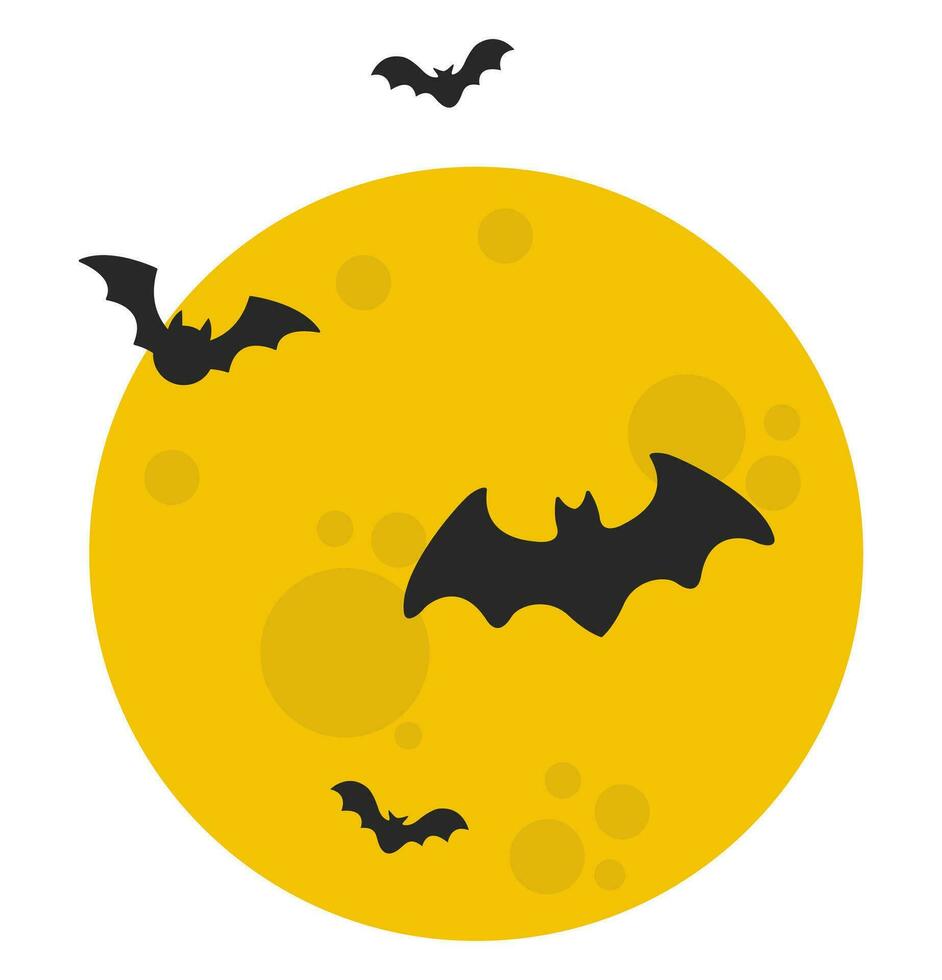 en volant chauves-souris dans Halloween nuit vecteur