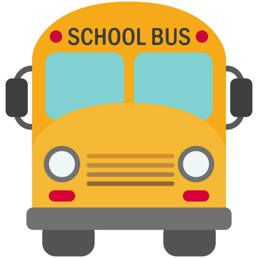 école autobus avec dessin animé style isolé sur blanc Contexte. vecteur