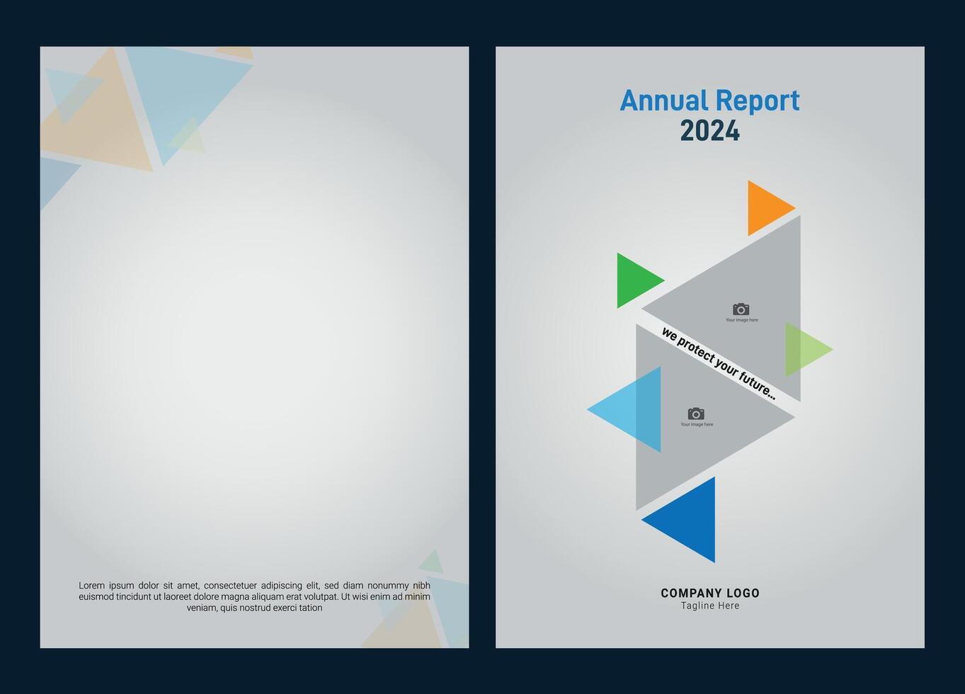 annuel rapport couverture conception templete vecteur