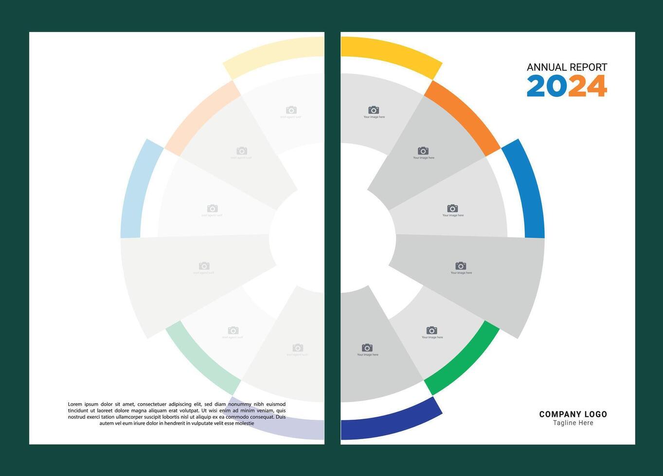 annuel rapport couverture conception templete vecteur