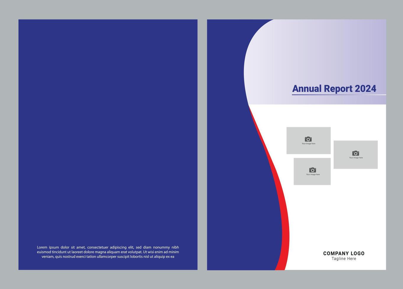 annuel rapport couverture conception templete vecteur