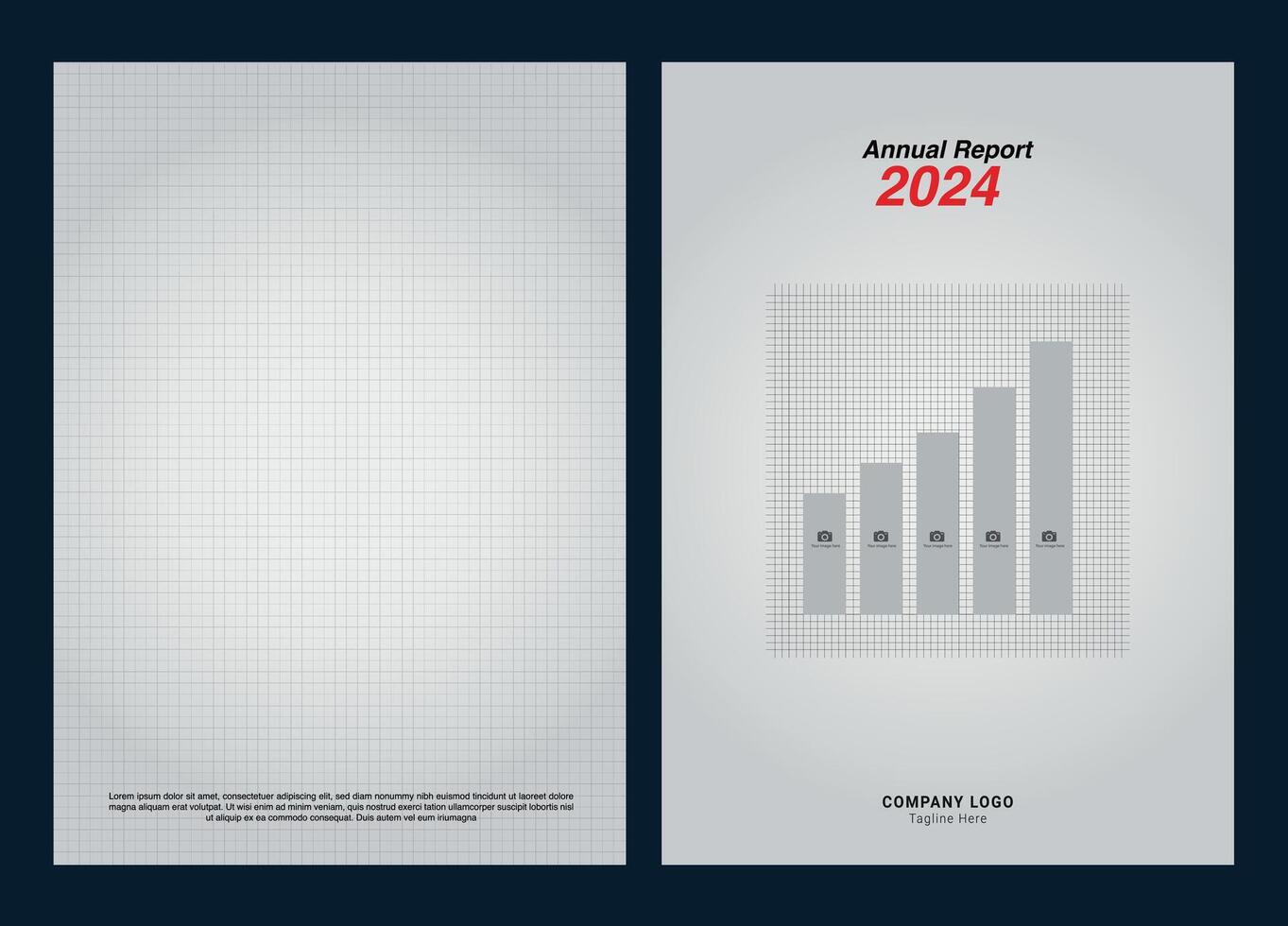 annuel rapport couverture conception templete vecteur