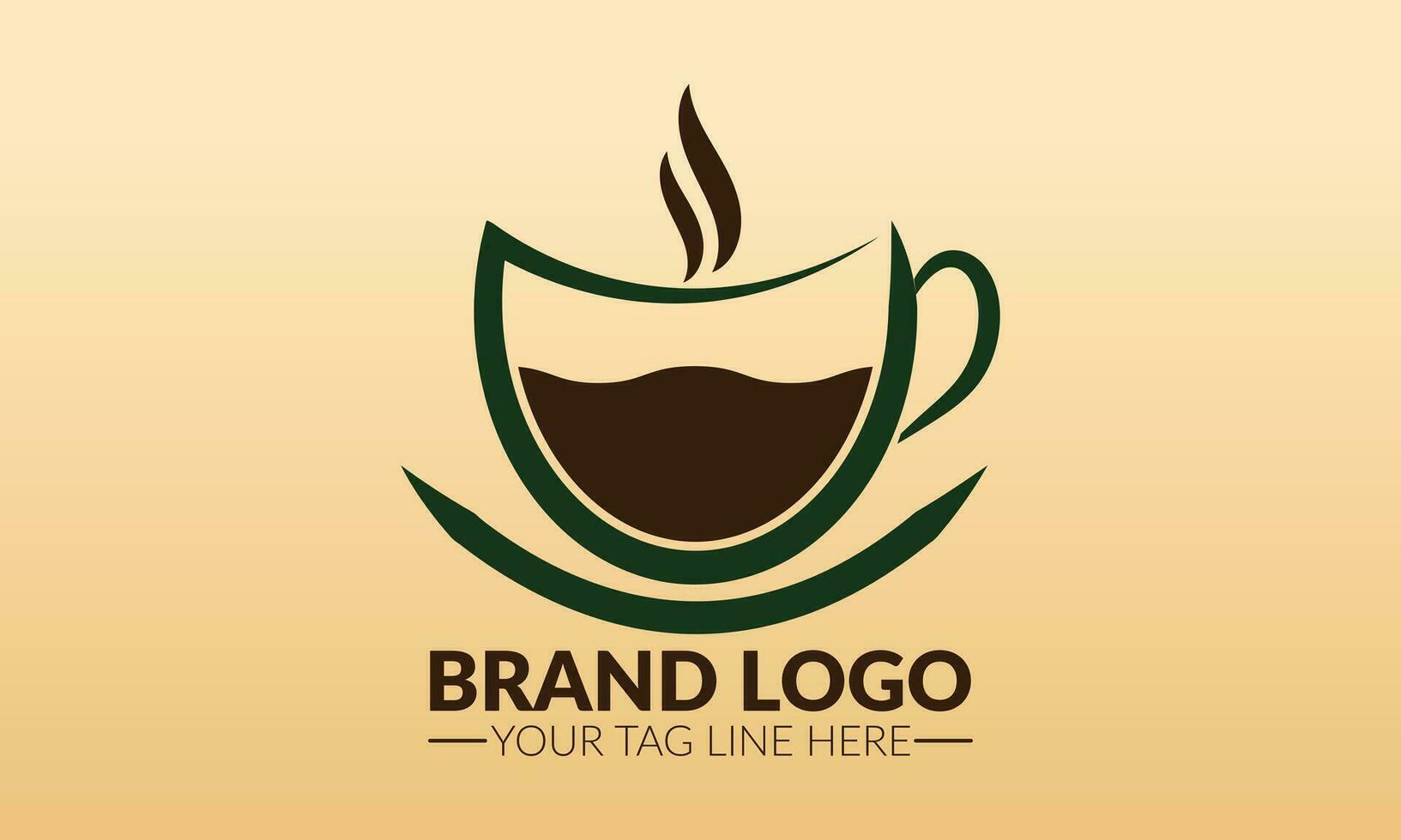 café logo. thé tasse logo ou icône. thé logo. vecteur