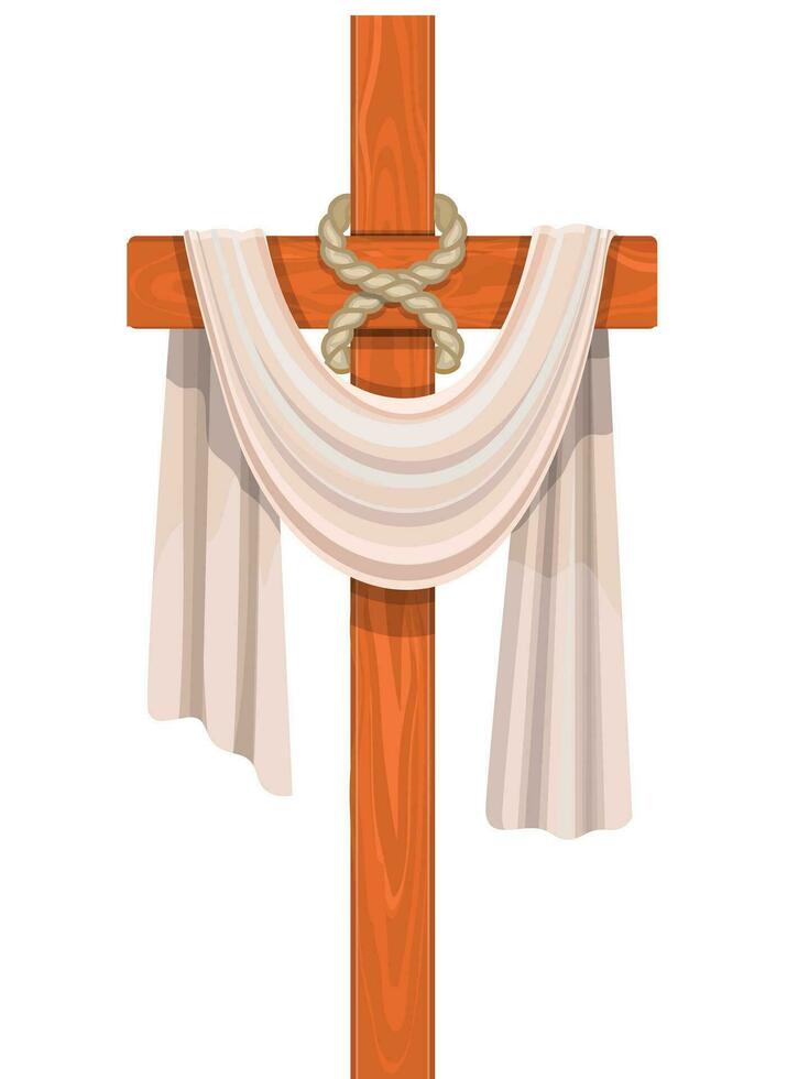 une saint croix, bien Vendredi le Christian croix, et le saint pipi avec des illustrations à propos Jésus Christ. vecteur