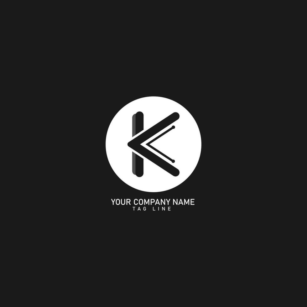 k lettre logo pro vecteur