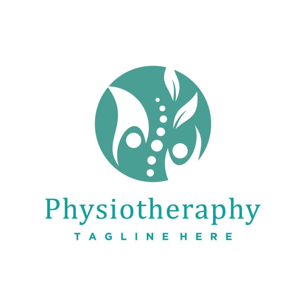 physiothérapie logo pour massage et affaires avec Créatif élément concept prime vecteur