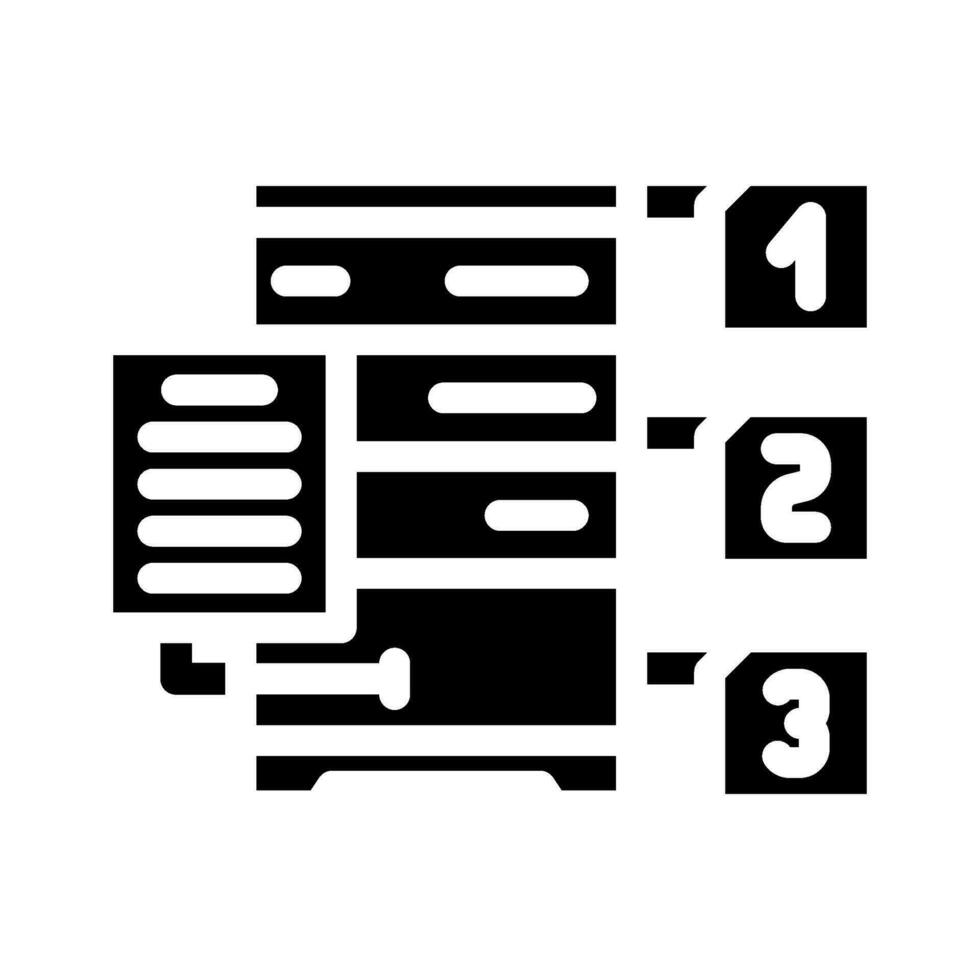 requete optimisation base de données glyphe icône vecteur illustration