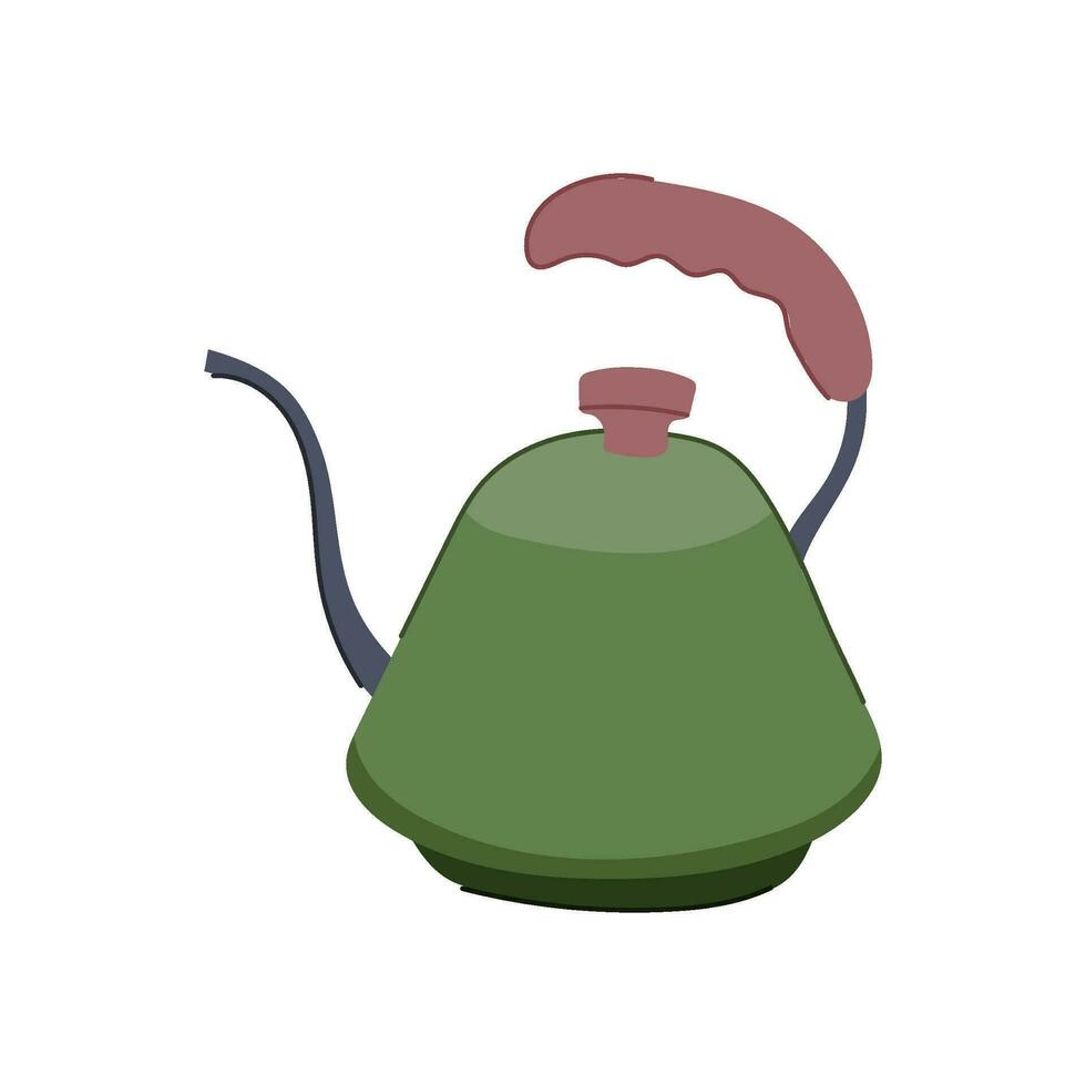 café acier goutte bouilloire dessin animé vecteur illustration