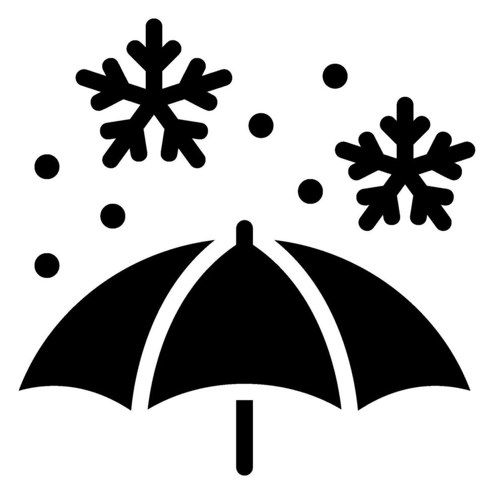 icône de glyphe de chute de neige vecteur