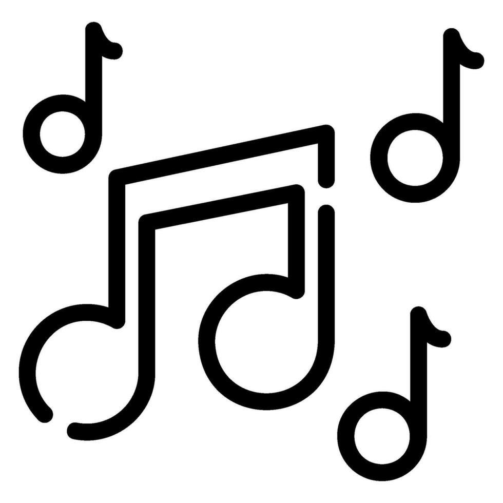 icône de ligne de musique vecteur