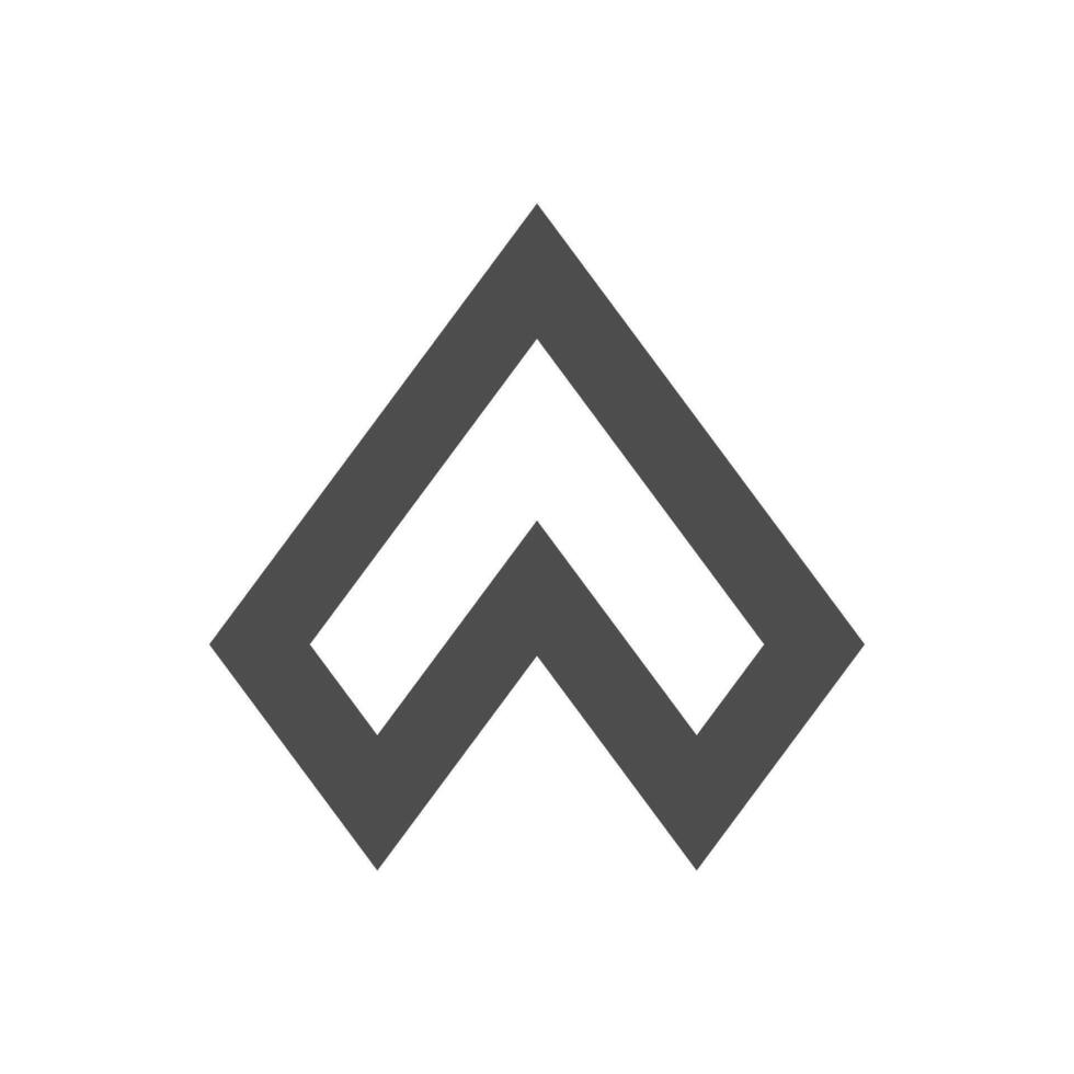 lettre un, Triangle logo concept désirer vecteur