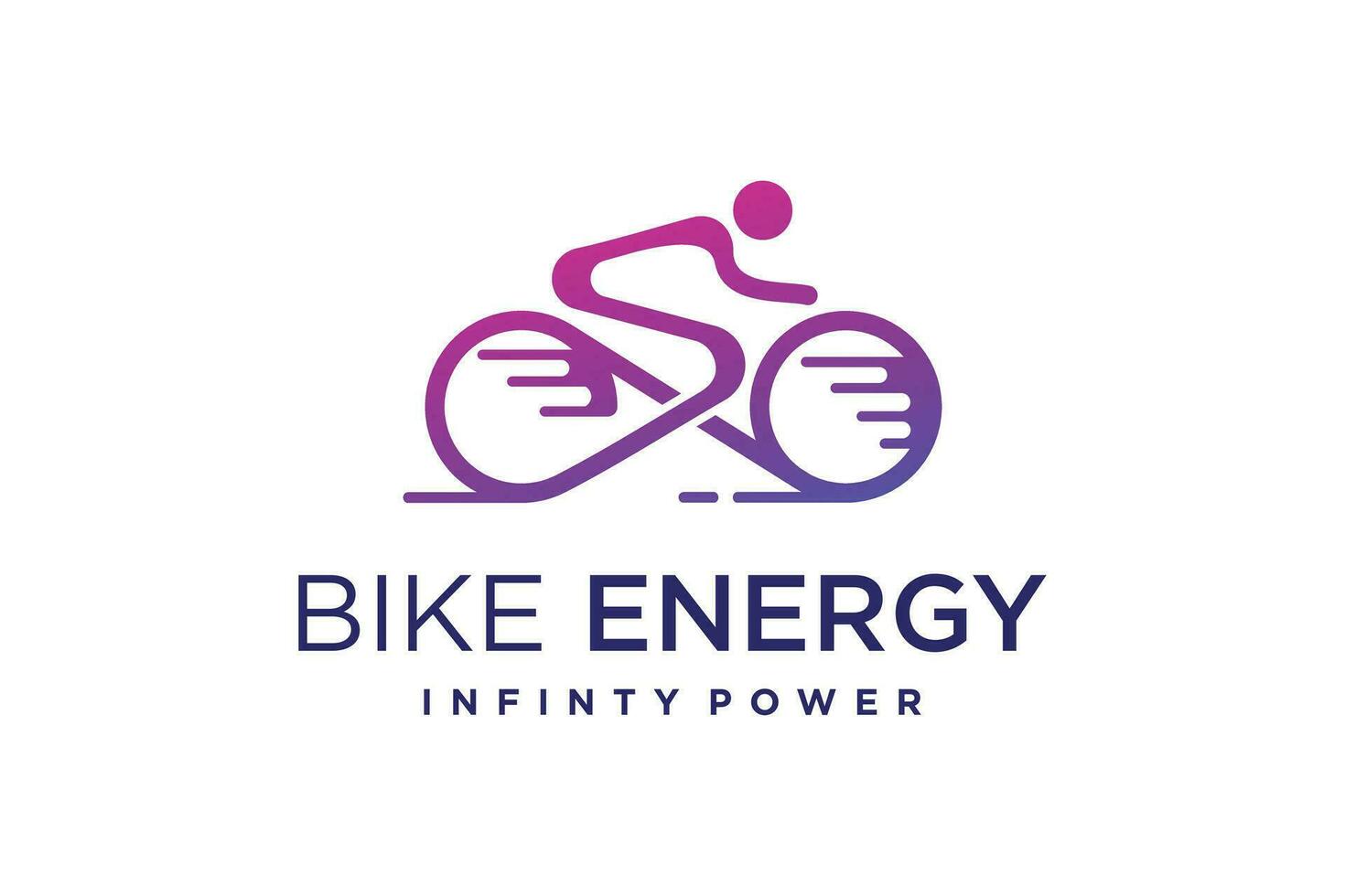 bicyclette énergie infini conception élément vecteur avec Créatif concept pour affaires la personne