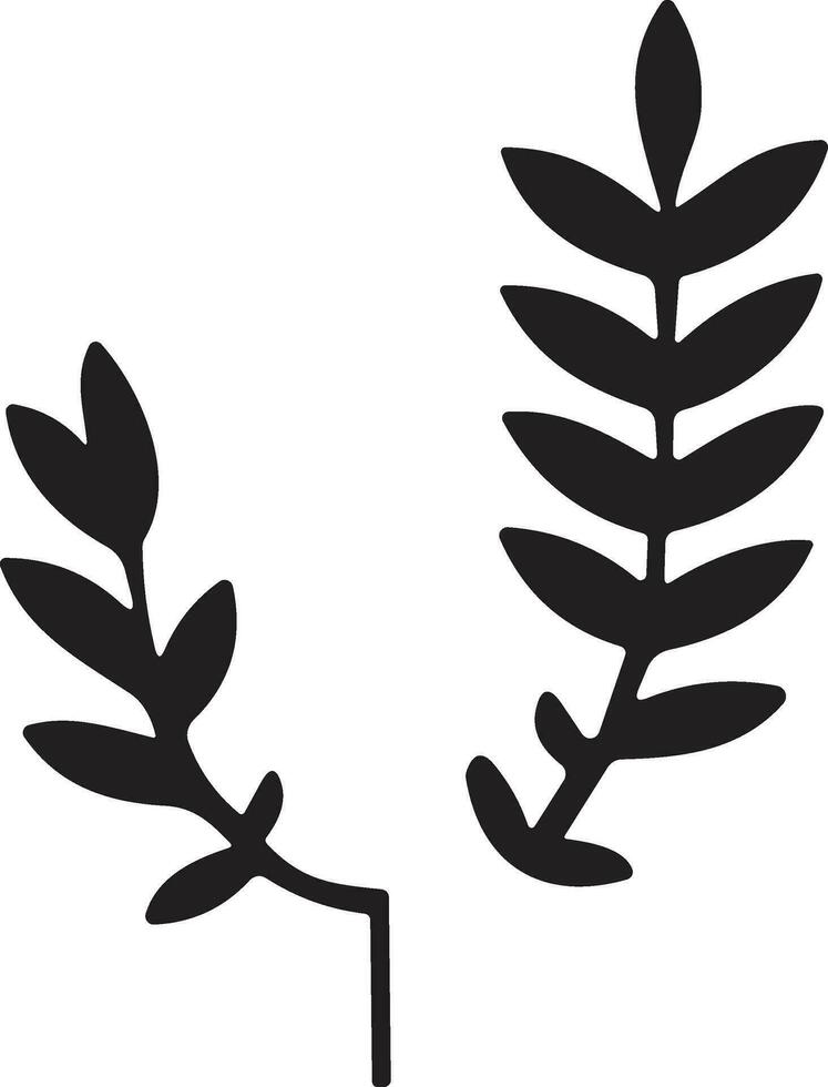 fleur ou feuille logo dans une minimaliste style pour décoration vecteur