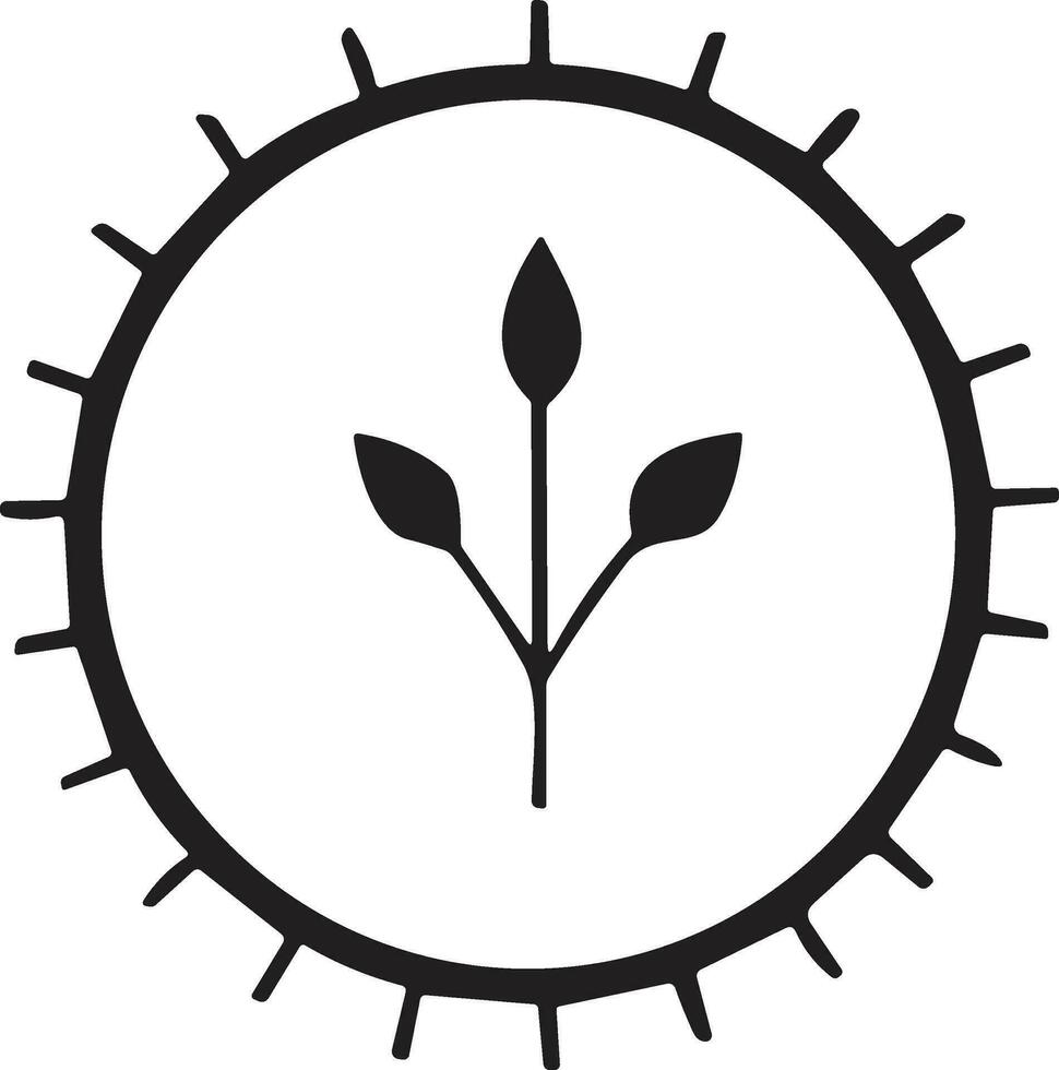 fleur ou feuille logo dans une minimaliste style pour décoration vecteur