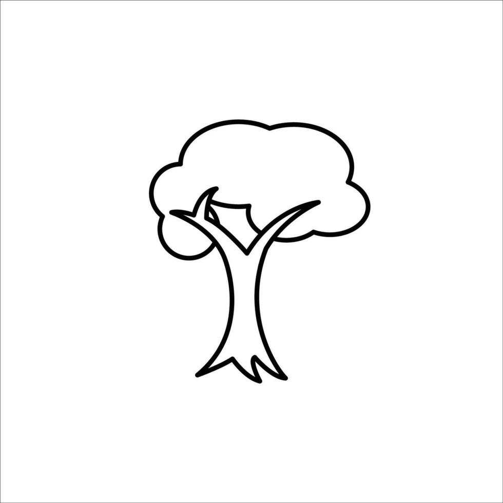 arbre icône Stock vecteur illustration