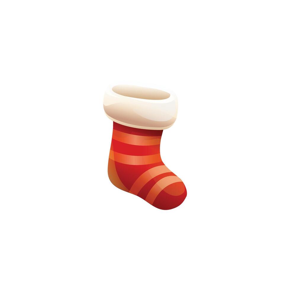 3d Noël chaussette Noël chaussettes. rouge et vert chaussettes avec divers motifs pour Noël Noël chaussette 3d déchirer vecteur