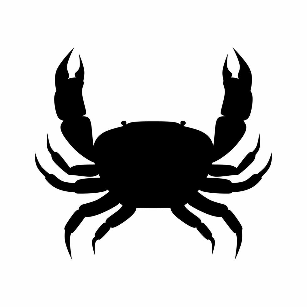 Crabe silhouette icône vecteur. Crabe silhouette pouvez être utilisé comme icône, symbole ou signe. Crabe icône vecteur pour conception de océan, sous-marin ou Marin