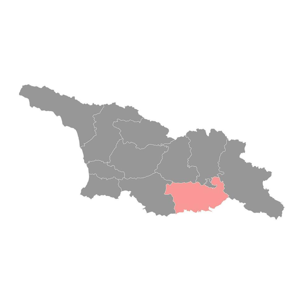 kvemo kartli Région carte, administratif division de Géorgie. vecteur illustration.