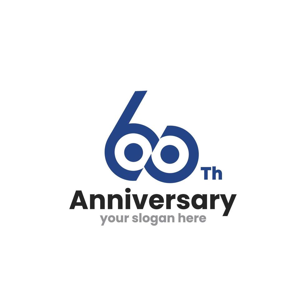 60e anniversaire logotype conception, soixante ans célébrer anniversaire logo argent et doré, ancien et rétro scénario nombre des lettres, élégant classique logo pour félicitations fête un événement vecteur